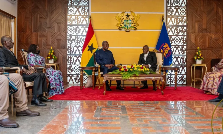 President Akufo Addo And His Staff Meeting With President Elect John Dramani Mahama And His Delegation At The Jubilee House
