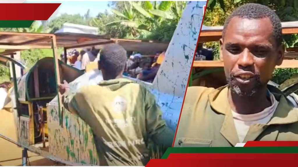 Un homme de Murang'a construit un avion à partir de zéro et espère en voir un véritable de près : "Sikusomea"