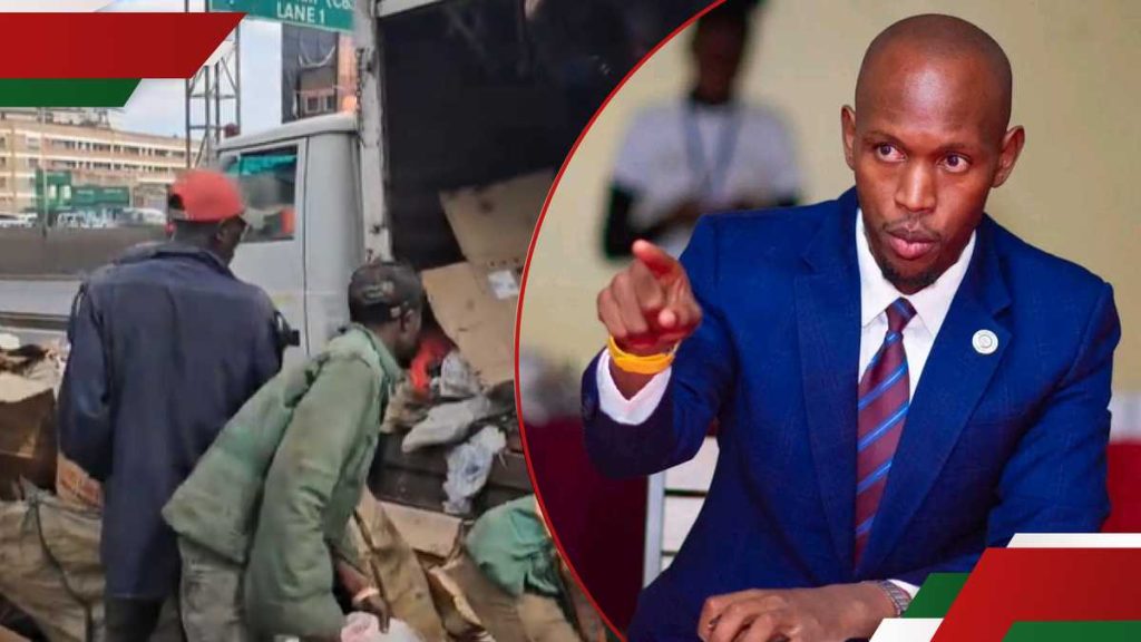 Un homme de Nairobi tente de soudoyer Geoffrey Mosiria pour 1 000 KSh après avoir été surpris en train de jeter des ordures sur l'autoroute