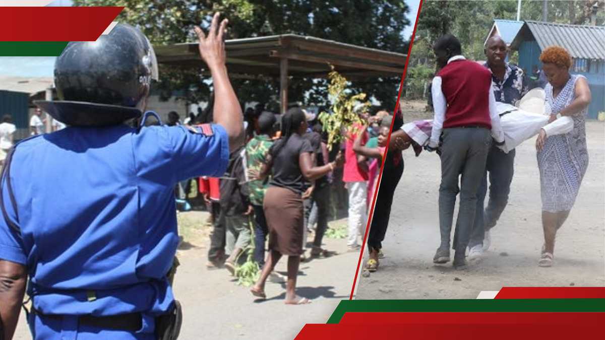 Nakuru : Des étudiants s'effondrent après que la police a tiré des gaz lacrymogènes près de l'école pour disperser les manifestants