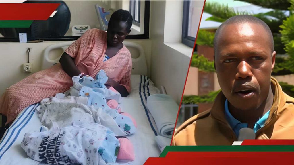 Un homme de Nakuru demande de l'aide après que sa femme est sur le point de donner naissance à des triplés et accouche de quadruplés : "Nilishtuka"
