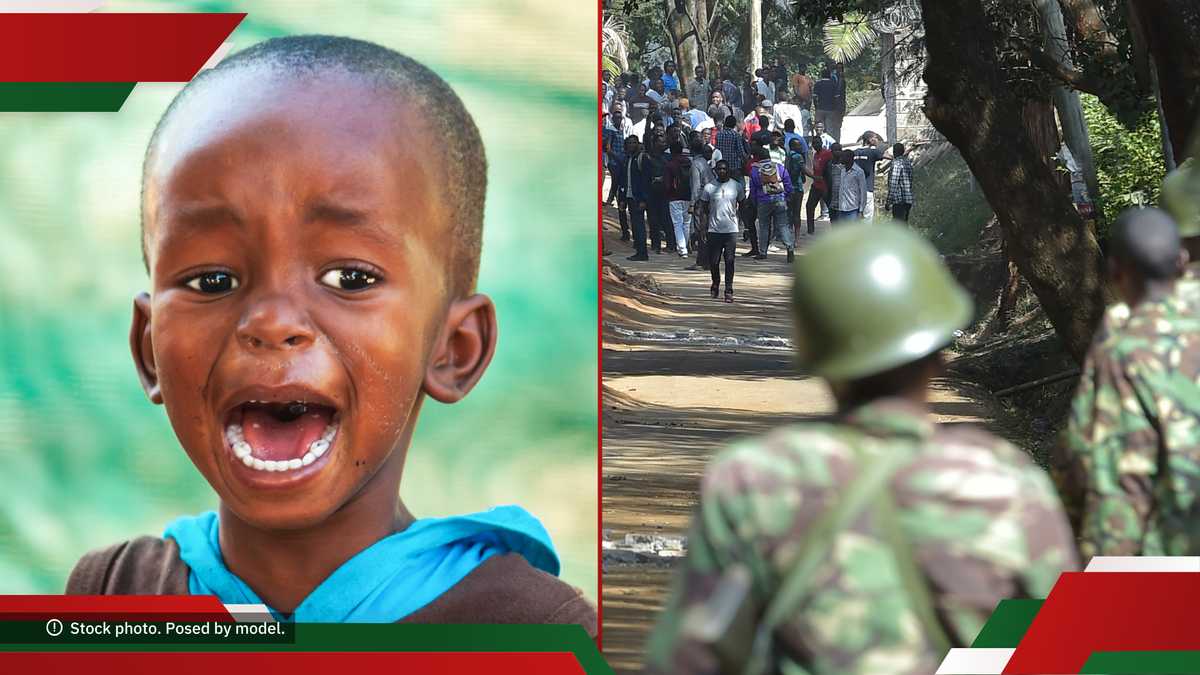 VIDÉO: Les policiers récupérant le corps de Mjengo Man tué en emmenant un fils à l'école chassés
