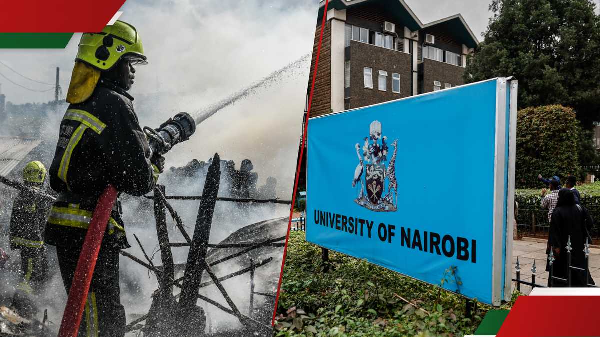 Vidéo : Alarme alors qu'un incendie se déclare à l'Université de Nairobi et détruit le hall Taifa