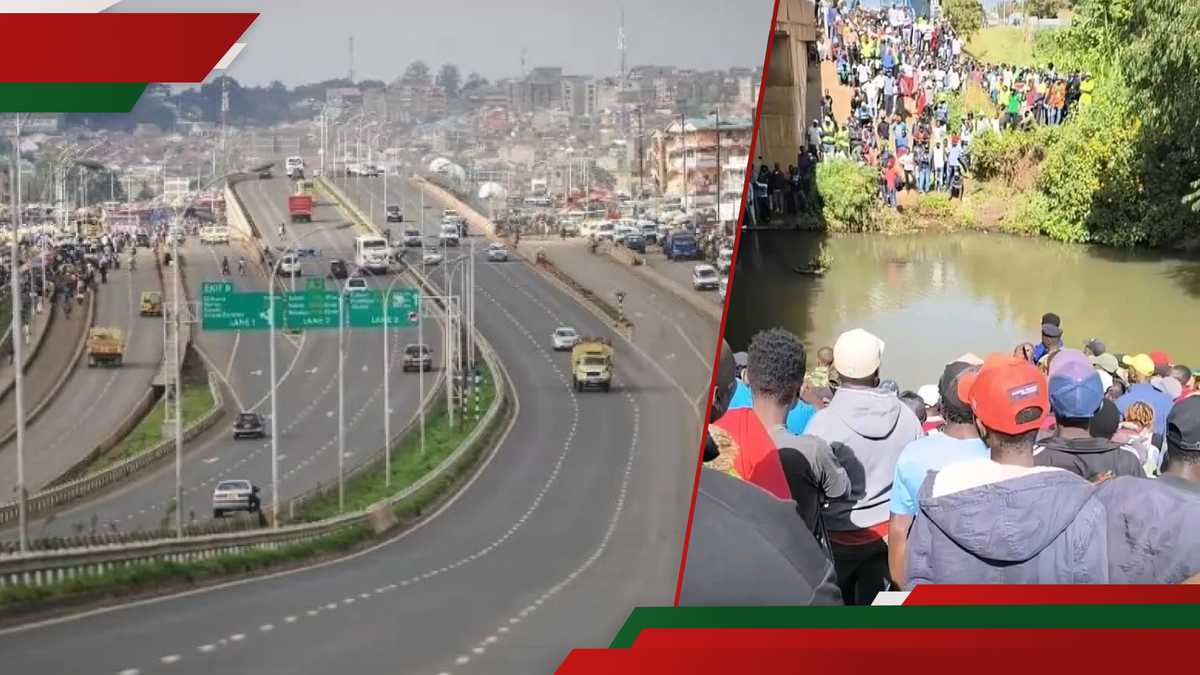 Vidéo : Manifestations le long de Thika Road alors que le corps d’un homme est découvert dans la rivière Ruiru