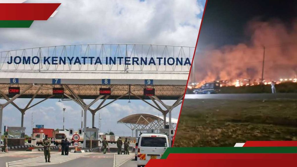 NAIROBI: ÉNORME DES FEUS DES FEU À JKIA GRASERLAND, RÉPONSE D'URGENCE D'URGENNE