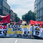 Unions, groupes de la société civile, Bodies étudiants March au Cap avant le discours du budget
