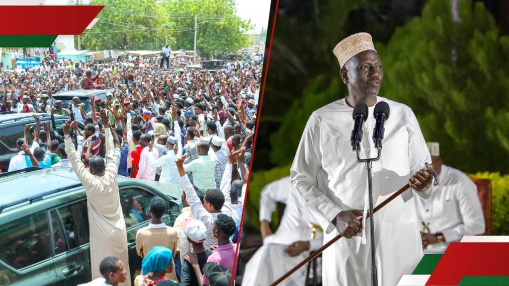 William Ruto coupe un court discours à Garissa pour honorer les prières musulmanes: "Mseme Amen"
