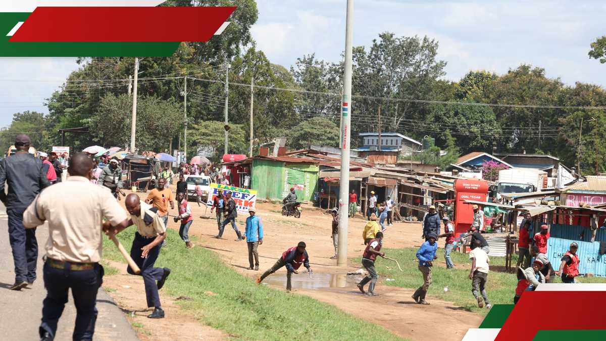 Des responsables du comté de Kiambu lapidés par des jeunes tapageurs sur le marché contesté de Ngoliba