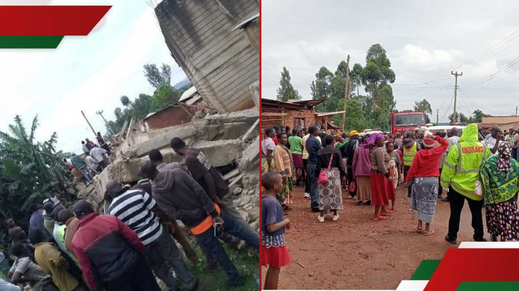 Kisii: 5 tués, un nombre inconnu de personnes piégées alors que le bâtiment de 4 étages s'effondre