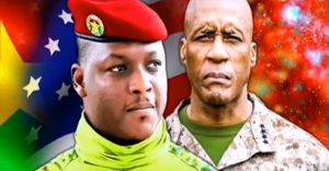 Burkina Faso Leader Capt Traore With Langley In The Shadows