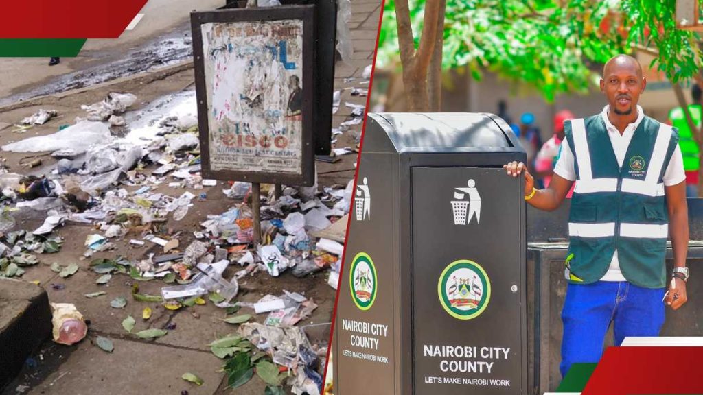 Le comté de Nairobi installe de nouveaux poubelles à travers le CBD, met en garde contre le crachat: "Utalala Ndani"