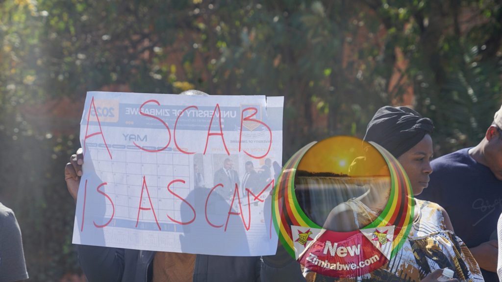 UZ students protest against replacement of striking lecturers