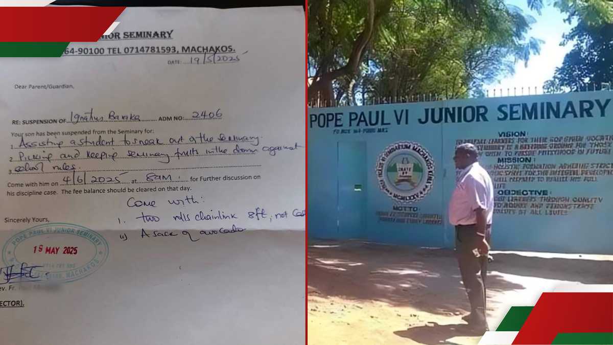 MACHAKOS: Les réactions hilarantes en tant qu'étudiant en suspension du séminaire sont priées de revenir avec un sac d'avocats