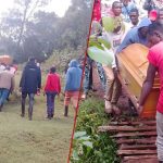 Nakuru: Courriers forcés de transporter un cercueil à travers les fermes en raison d'un mauvais état de route