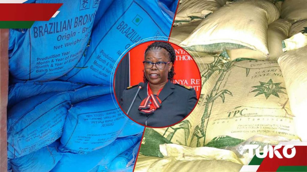 KRA saisit 520 sacs de sucre importé illégalement au poste à un guichet à guichet Taita Taita