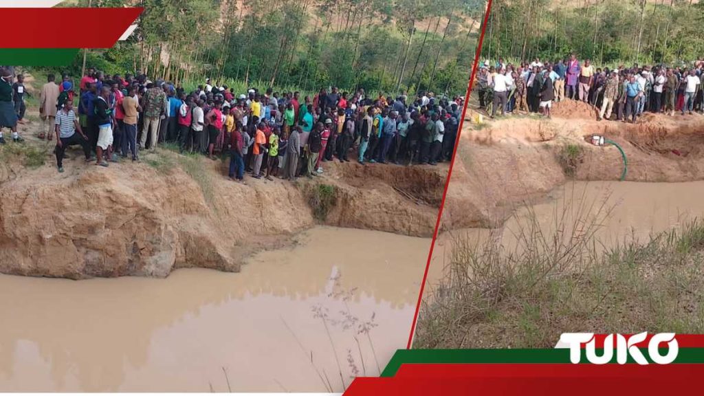Kakamega: 3 membres de la famille se noient dans un étang profond après l'effondrement de la fosse de sable