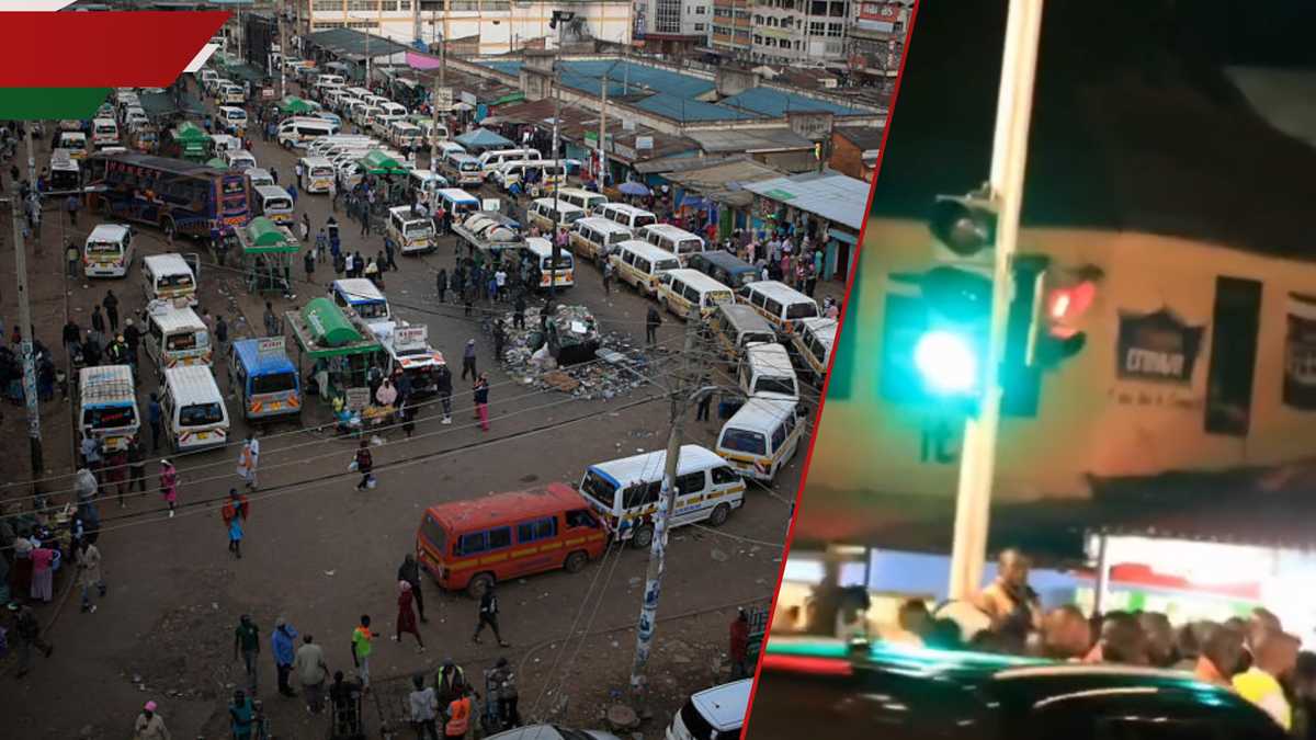 Les Kenyans s'amusaient alors que les résidents de la ville d'Eldoret se réunissent pour regarder les feux de circulation