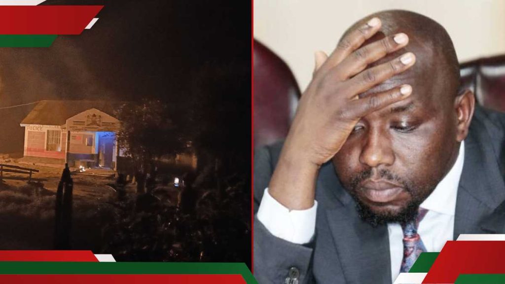 NYANDARUA: Les habitants ont mis le tour du poste de police de Ndunyu Njeru après que le manifestant a été abattu pendant les démos