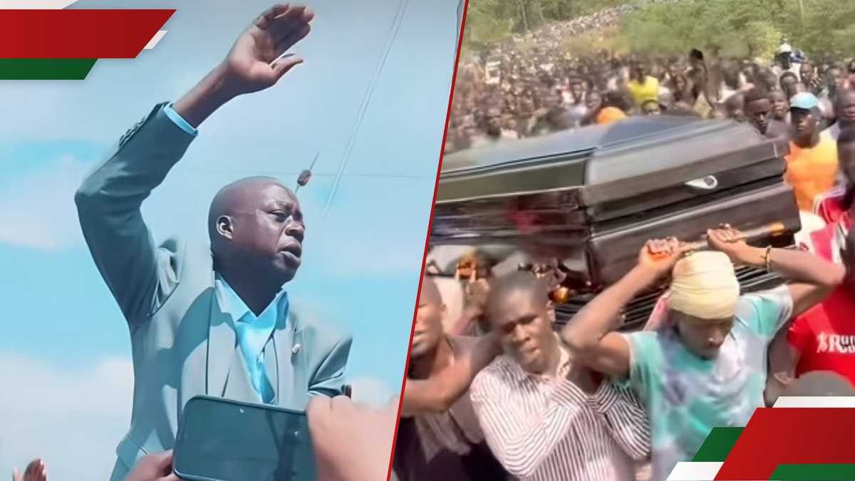 Albert Ojwang: Vidéo du père du blogueur essayant de calmer les manifestants qui transportaient le corps de son émerge