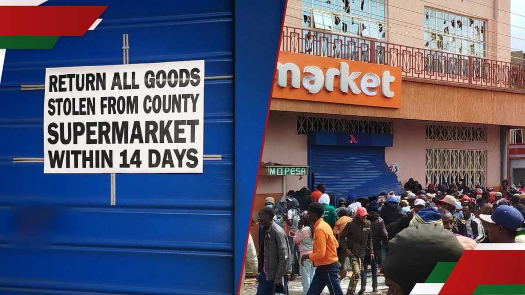 Murang'a: Chèvres de peur car on leur donne 14 jours pour retourner les marchandises volées au supermarché du comté