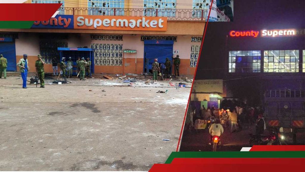 Murang'a: Goons Flock County Supermarket la nuit pour retourner des marchandises volées, de l'argent