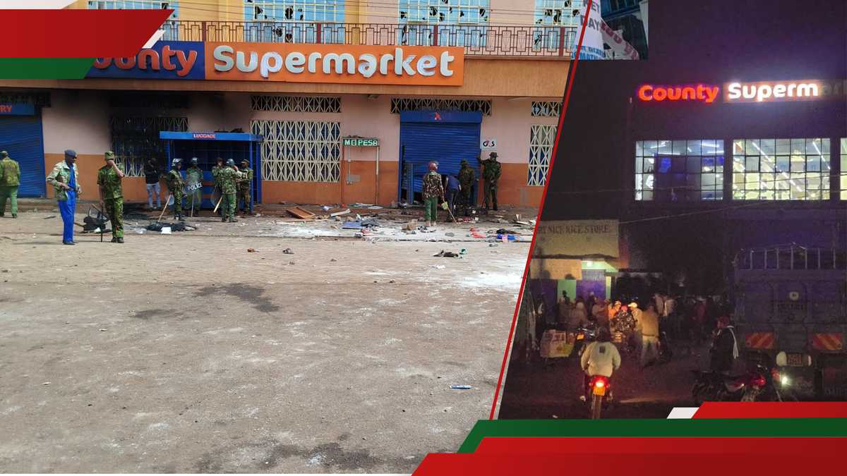 Murang'a: Goons Flock County Supermarket la nuit pour retourner des marchandises volées, de l'argent