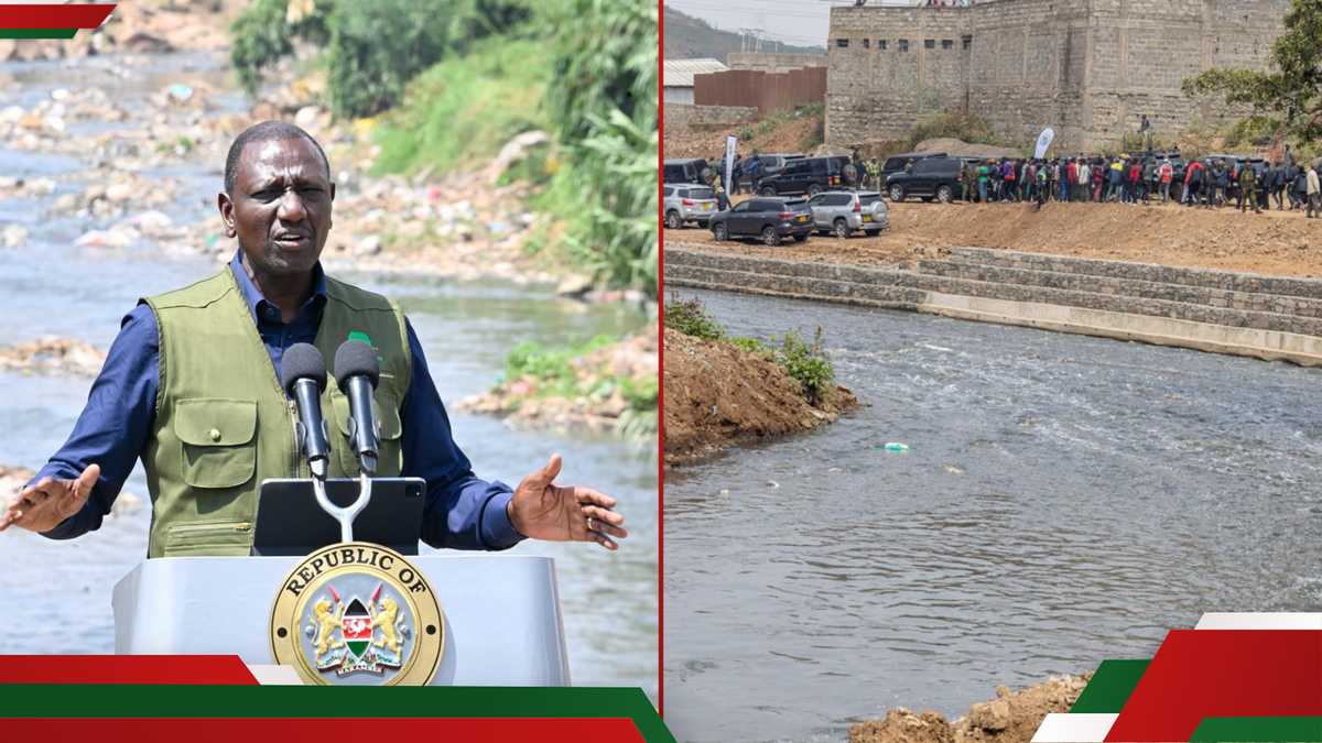 Ruto annonce 20 000 travaux frais pour nettoyer la rivière Nairobi