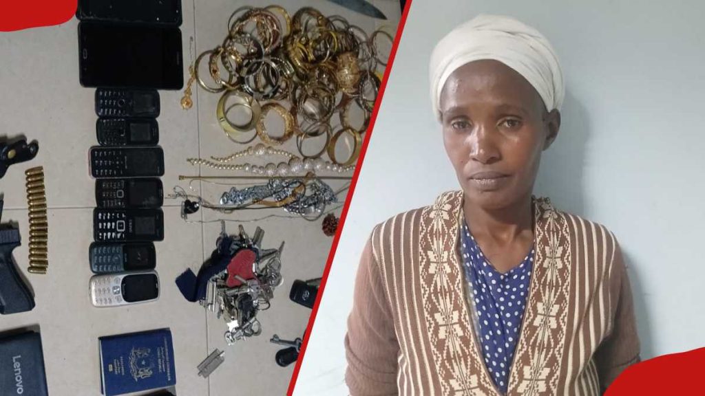 Garissa: Le règne du gang masqué se termine alors que la femme liée à un vol à main armée arrêté, Gun a récupéré