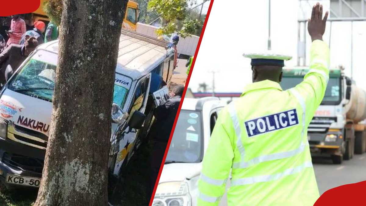 Kericho: le PSV Matatu s'écrase alors que le policier aurait étranglé le conducteur de pots-de-vin