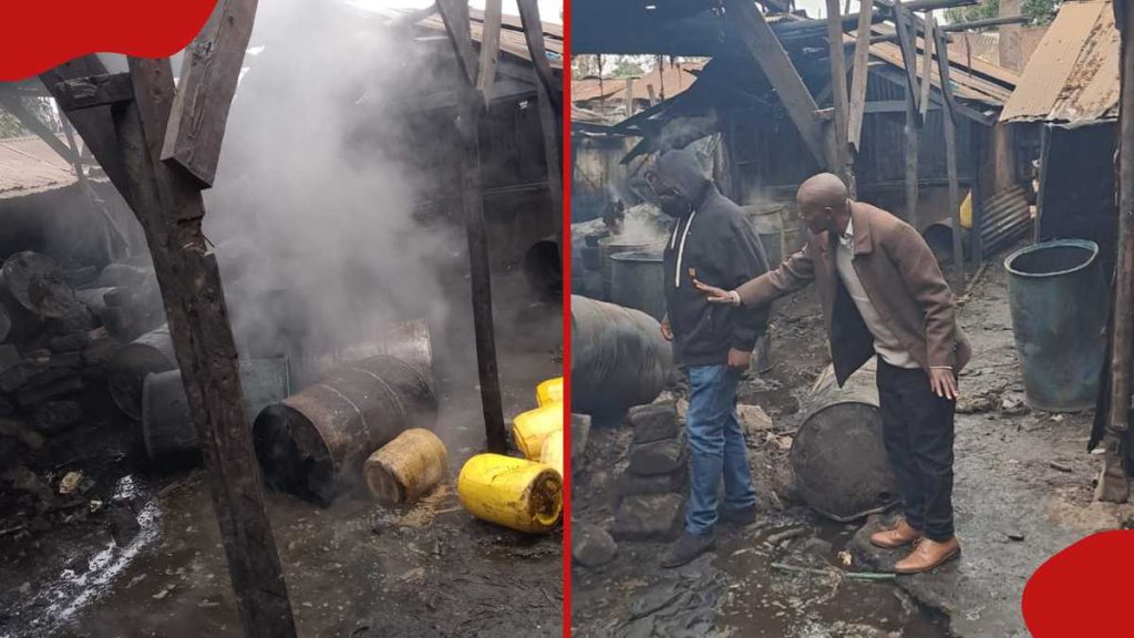 Nairobi: l'opération de Nacada avant l'aube écrase Kangara Den, saisit 10 000 litres de boisson illicite