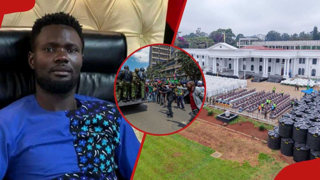 Omosh une heure est sortie pour visiter State House, rit de la génération Zs qui a tenté de l'occuper