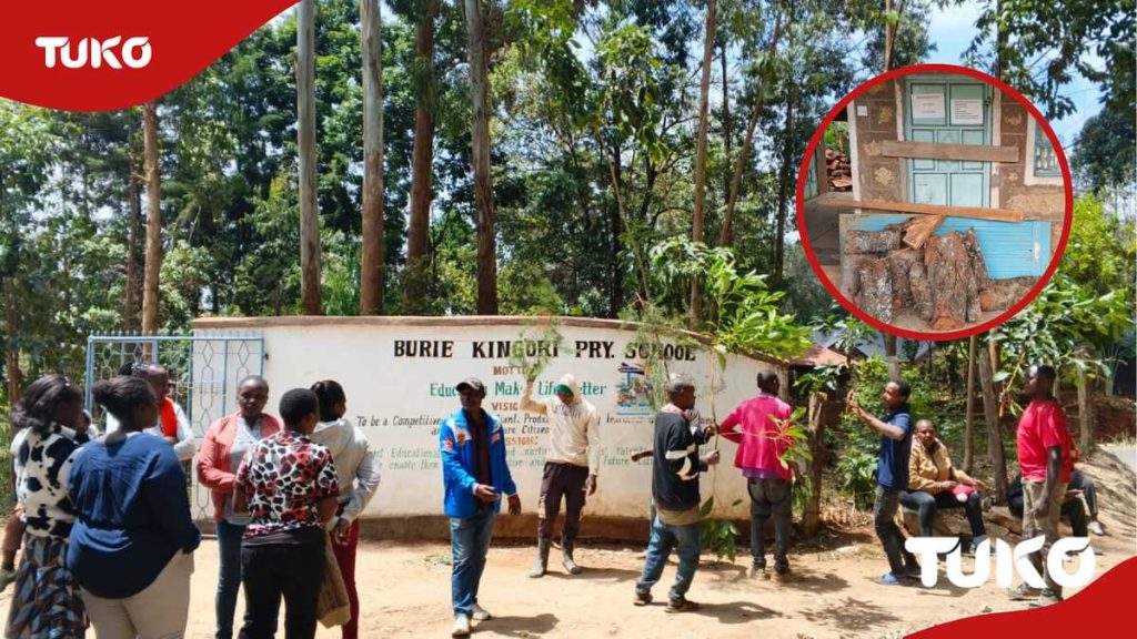 Meru: les parents Storm Primary School, la porte du bureau du chef de l'ongle avec du bois, demande son transfert