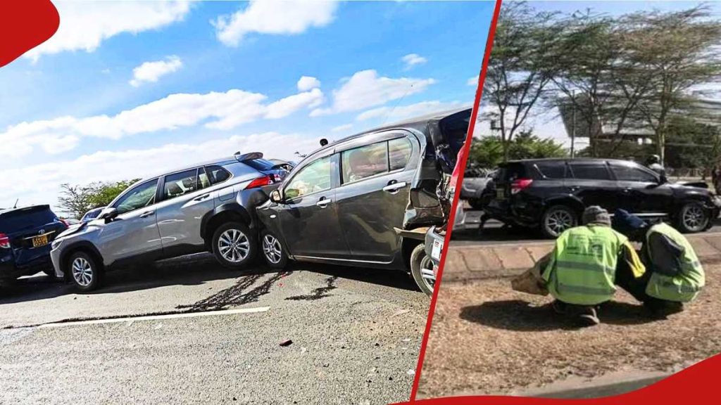 Nairobi: Au moins 6 véhicules impliqués dans un accident de la route le long du contournement du sud