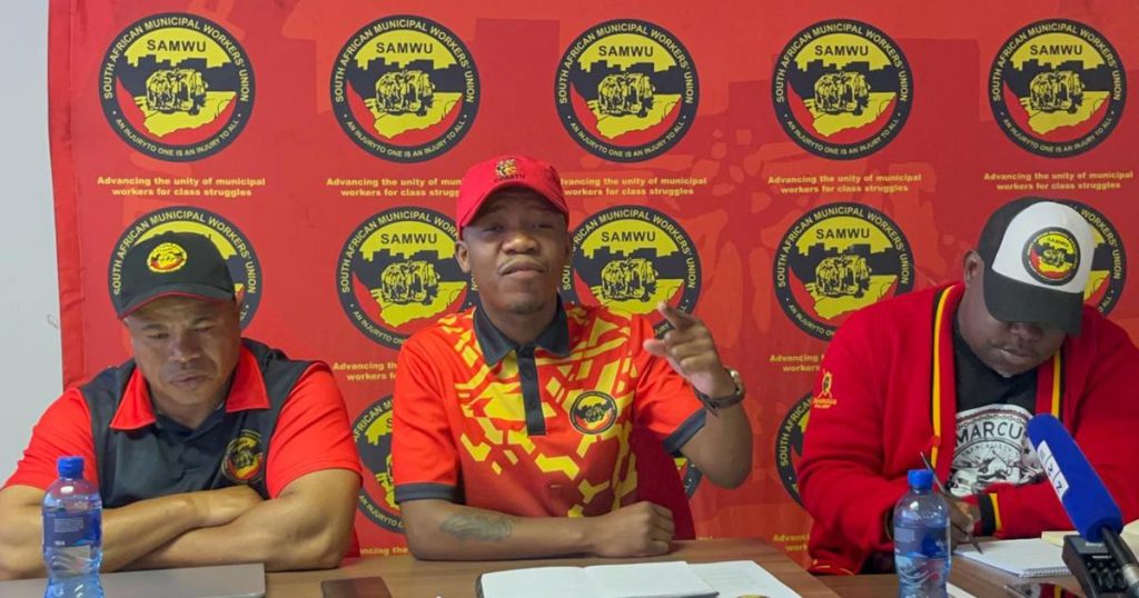 Samwu menace d'amener Gauteng à l'arrêt si les demandes ne sont pas satisfaites