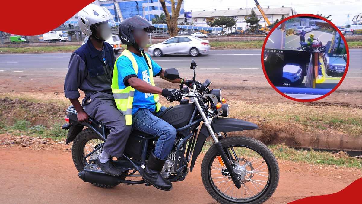 VIDÉO: CCTV FATERAGE capture Moment Boda Rider arrache le téléphone du client à Nairobi
