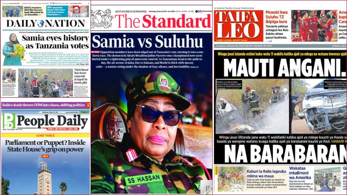 Journaux kenyans, 29 octobre : Tension à Turkana alors que des officiers de la KDF auraient tué des réservistes de la police