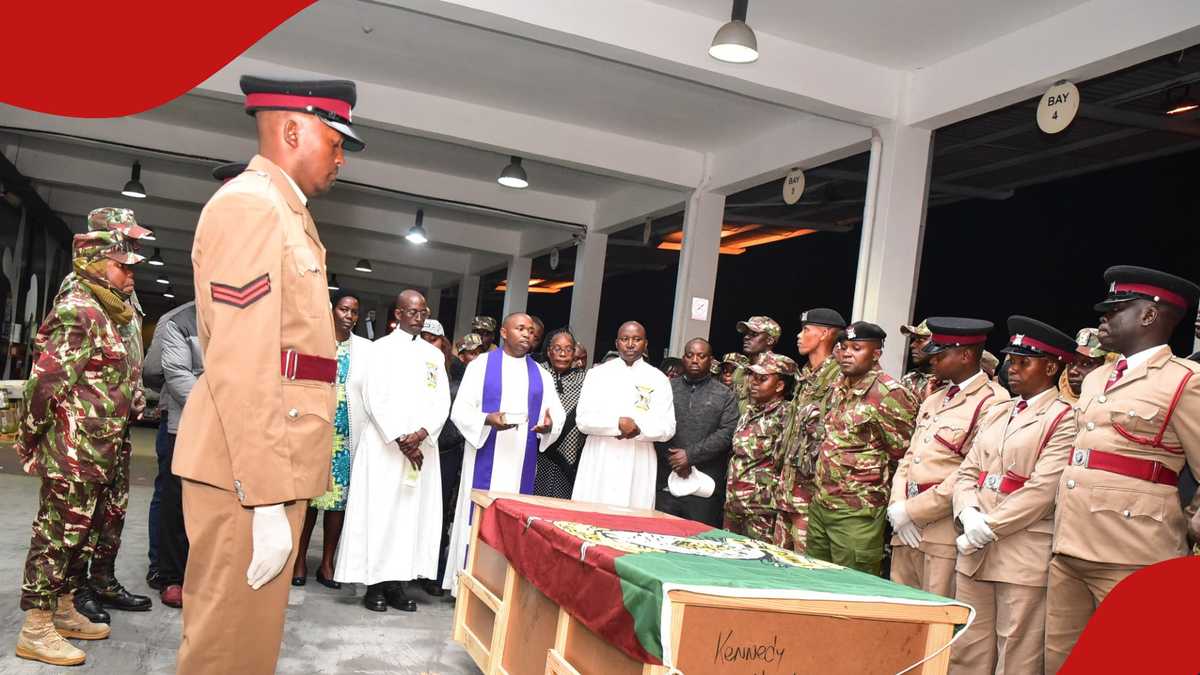 Kennedy Nzouve: Body of Kenyan Officier décédé en Haïti arrive à JKIA