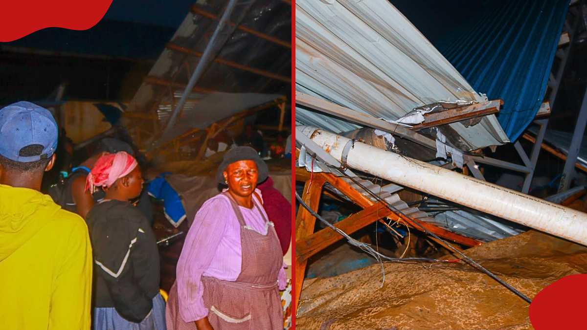 Kisumu: Plusieurs blessés comme le toit du marché Kibuye Kibuye Ksh 500m s'effondrent quelques années après le lancement