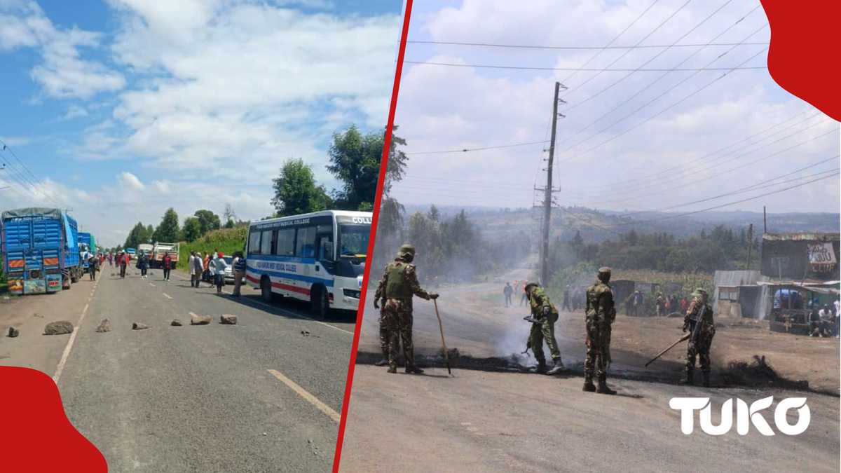 Les habitants de Njoro organisent une manifestation après que des voleurs de bétail présumés ont tué un homme lors d'une attaque nocturne