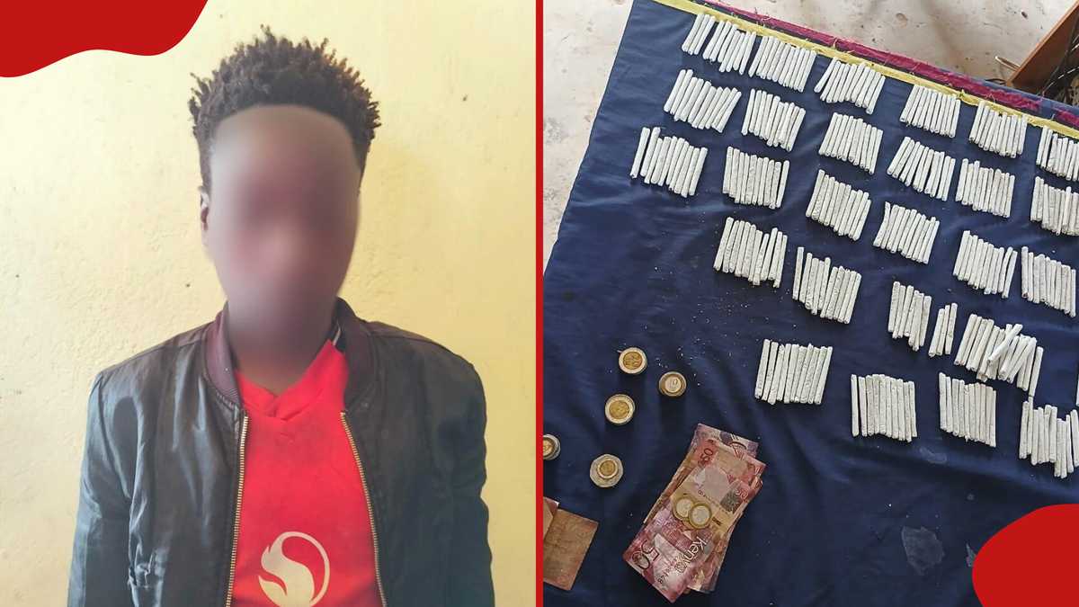 Vihiga : Un homme arrêté après avoir été retrouvé en possession de 320 rouleaux de cannabis
