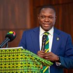 Le PDG de Cib Ghana, Robert Dzato, prononce une remarque lors de l'événement