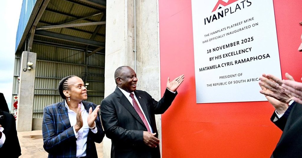 Ramaphosa ouvre la mine Platreef dans le Limpopo et appelle à la valorisation des minéraux de SA