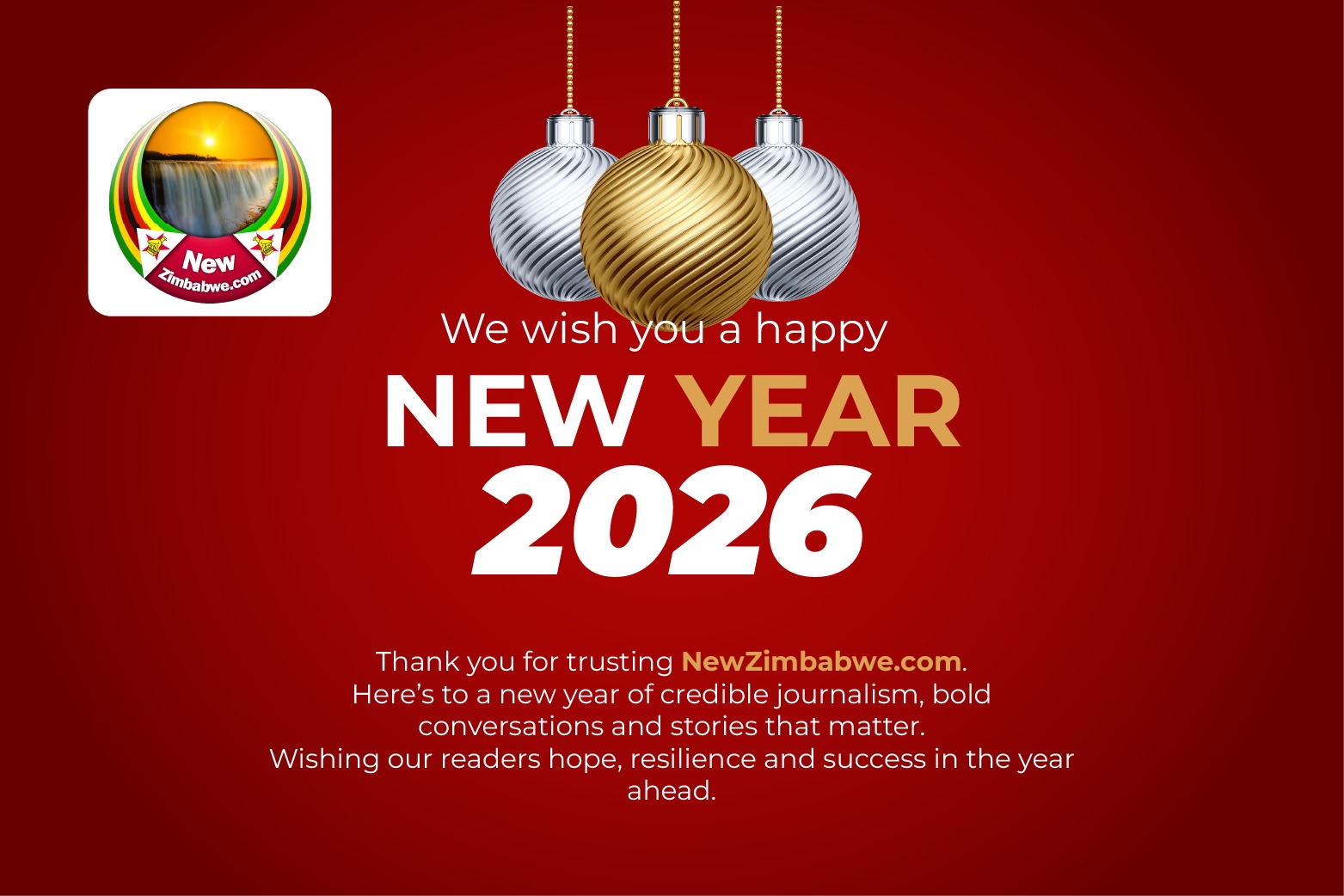 Bonne année de la part de l'équipe NewZimbabwe.com !