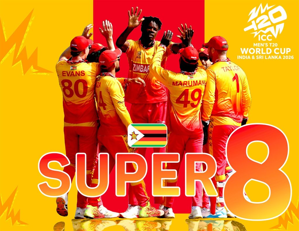 Le Zimbabwe se qualifie pour le Super 8 et réserve sa place à la Coupe du monde masculine T20 ICC 2028