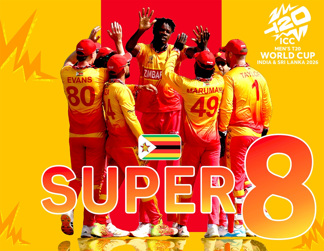 Le Zimbabwe se qualifie pour le Super 8 et réserve sa place à la Coupe du monde masculine T20 ICC 2028