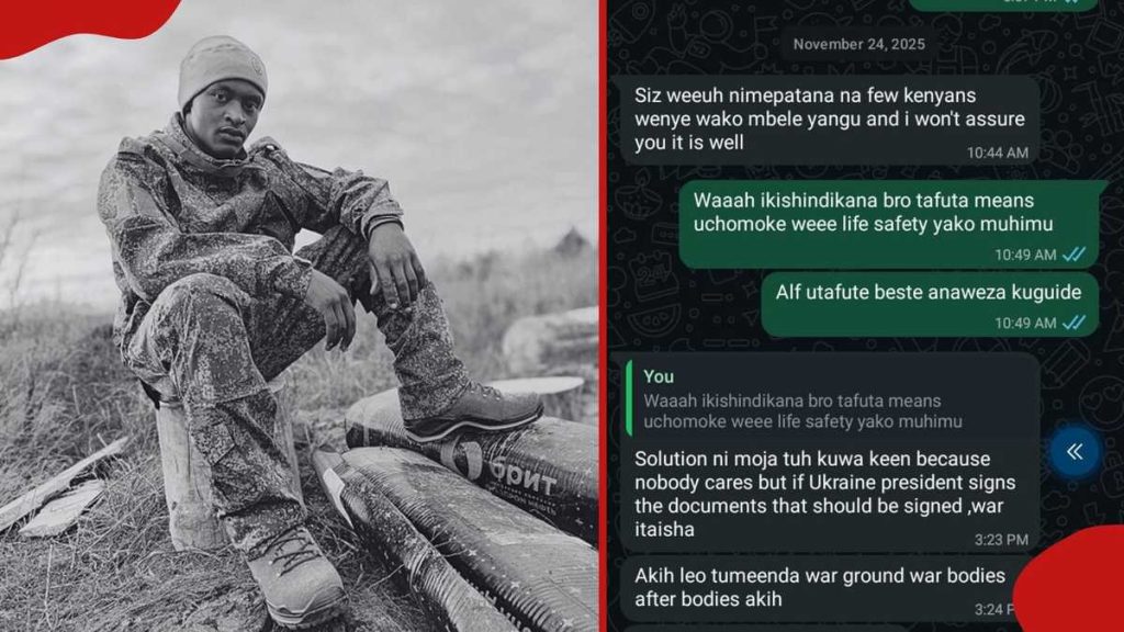 Eric Mwangi : La famille d'un jeune Kenyan tué en Ukraine partage ses dernières discussions effrayantes et exige des réponses