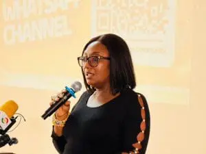Mme Georgina Asare Fiagbenu Directrice générale par intérim pour la durabilité et la valeur partagée chez Mtn Ghana Mme Georgina Asare Fiagbenu Directrice générale par intérim pour la durabilité et la valeur partagée chez Mtn Ghana