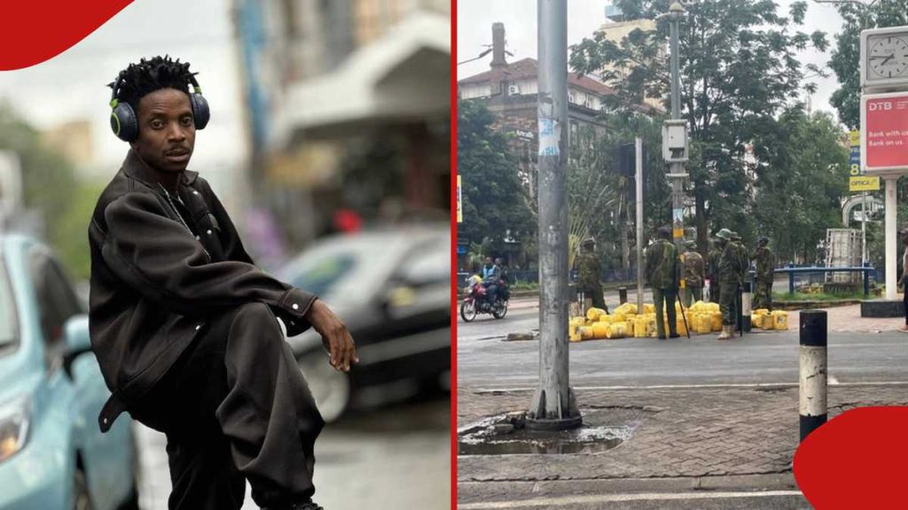 Eric Omondi mène des chants anti-gouvernementaux à Nairobi alors que les manifestations contre la hausse des carburants démarrent