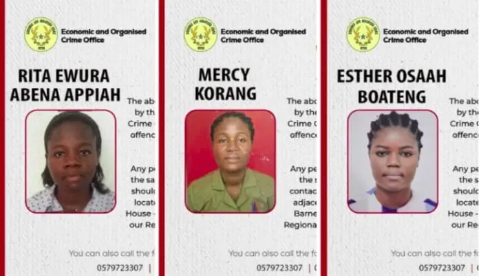 Eoco déclare trois femmes ghanéennes recherchées pour perte financière présumée pour l'État