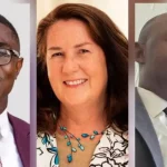 Photo Kerry P Devine – Maire de Fredericksburg Middle Lord Owusu Mensah – Maire de Princess Town à gauche et Oral Ofori de Theafricandream Consultancy à droite